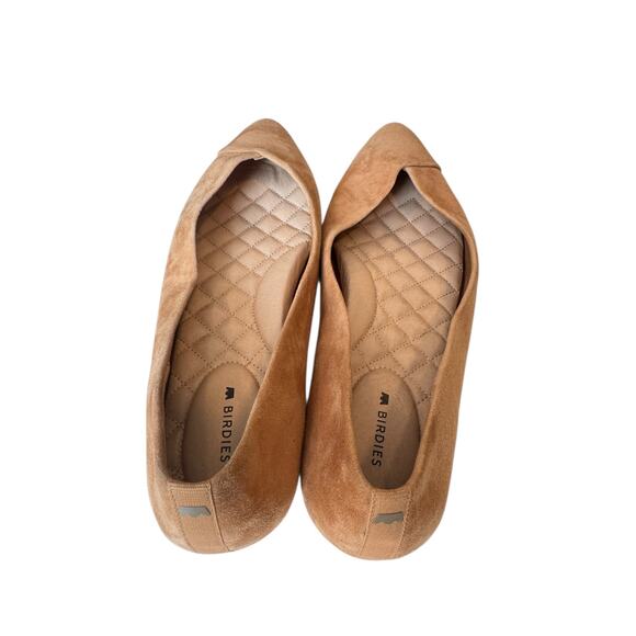 BIRDIES Goldfinch Tan Suede Ballet Flat Women's Size 9 Pointed Toe Leather Fall - Picture 7 of 13